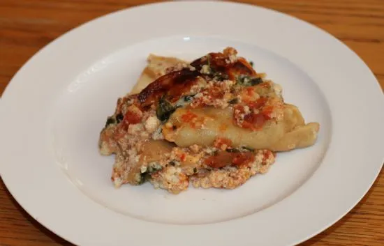 Slow Cooker Spinat-Alfredo-Lasagne