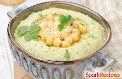 Scharfer Koriander-Hummus