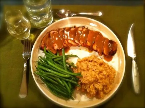 Apfelbrand gegrillte Schweinekoteletts