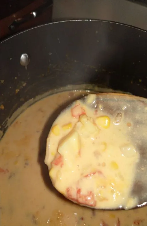 Garnelen- und Krabben-Imitation Chowder