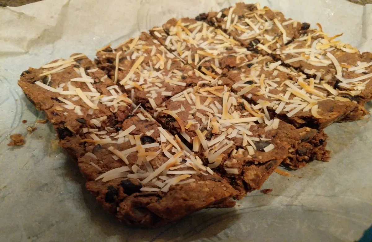 Blaubeer-Schokoladen-Proteinriegel, glutenfrei und milchfrei