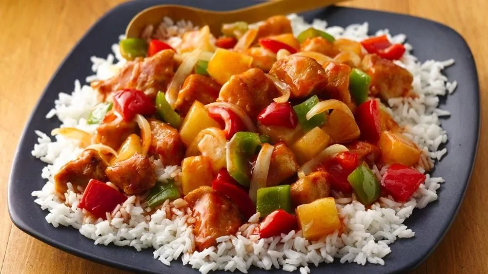 Süßes und Saures Ananas-Hühnchen