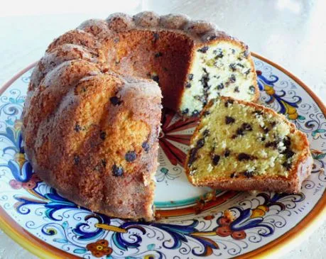 Frischkäse-Schokoladenstückchen-Pound Cake