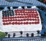 Veganer/leichter Flaggenblechkuchen