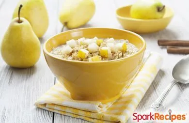 Slow Cooker Ahorn-Birnen-Walnuss-Kuchen-Haferbrei