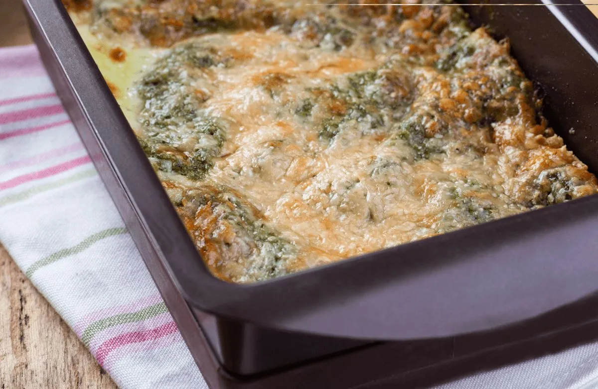 Leichte Spinatlasagne