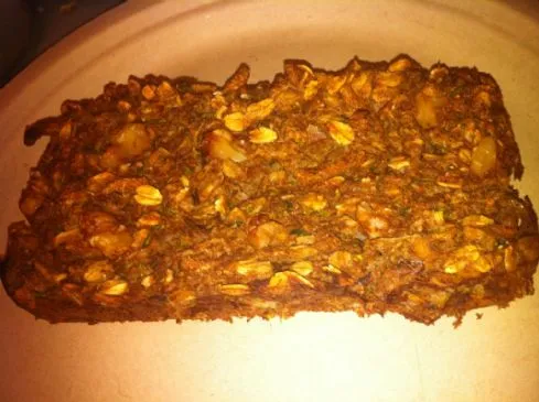 Zucchini-Brot gebackenes Haferflocken (vegan, mit Protein)