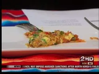 Leichte Southwest Frühstückspizza