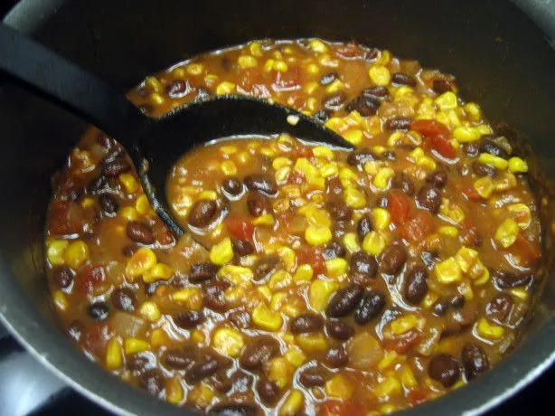 Mais- und schwarze Bohnen-Chili