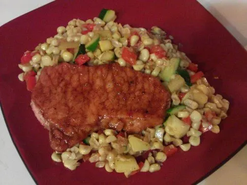 Zitrusglasierte Schweinekoteletts