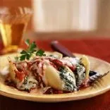 Gefüllte Muscheln mit Spinat und Champignons