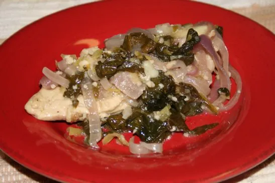 Hähnchenbrust mit Zwiebel & Peperoncini, kal 342