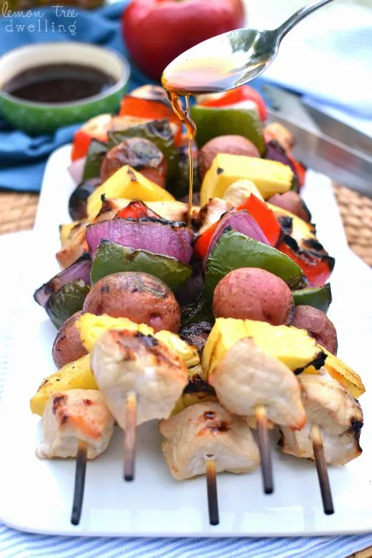 Teriyaki-Hühnchen-Kabobs
