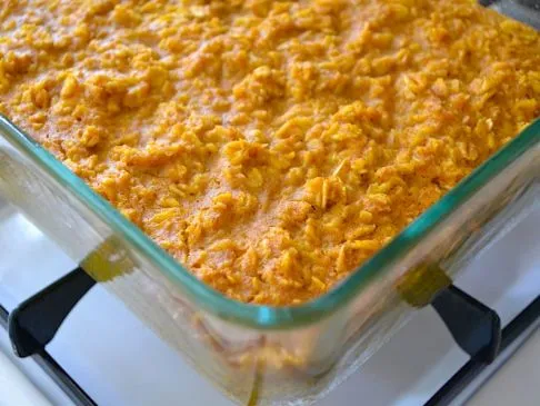 Gebackenes Kürbiskuchen-Haferbrei