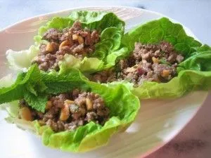Thai-Rindfleisch-Wraps