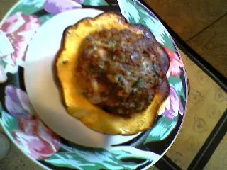 Leichte Rinderhackfleisch-Bohnenkürbis-Auflauf