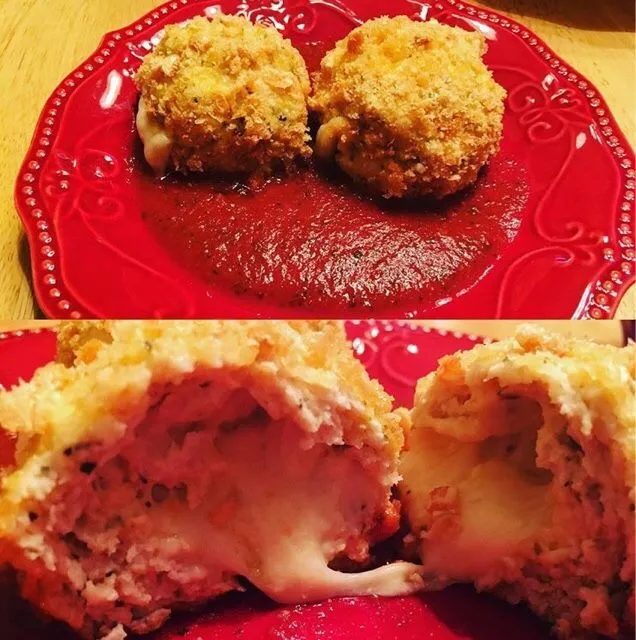 Low Carb Hähnchen Parmesan Fleischbällchen