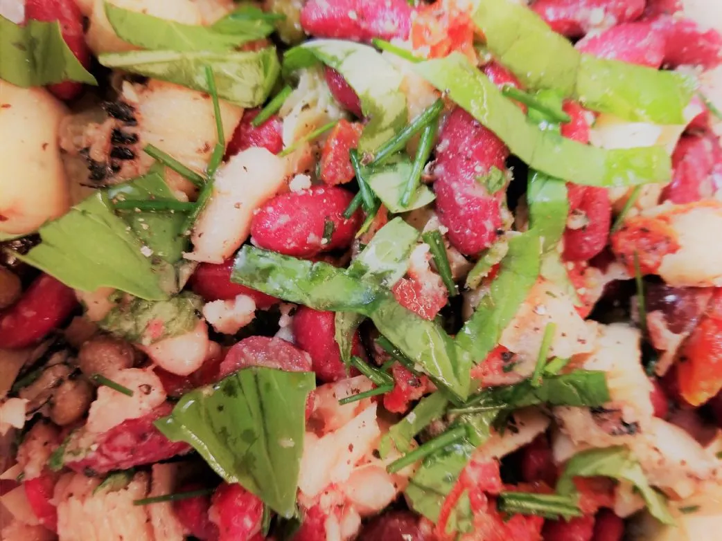Mediterraner Bohnensalat / Beilage