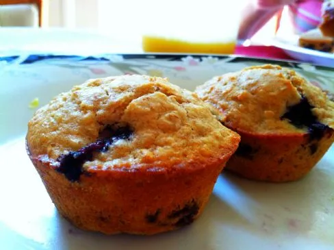 Blaubeer-Haferflocken-Muffins