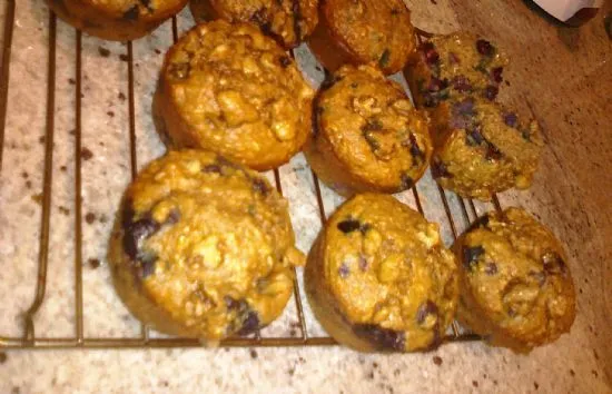 Blaubeer-Bananen-Protein-Muffins
