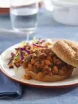 Bohnen-Sloppy Joe mit Krautsalat