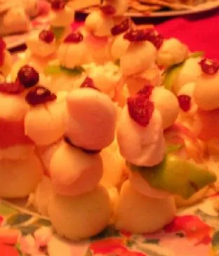 Äpfel-Schneemänner