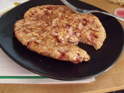 Erdbeer-Orange-Vanille-Haferflocken-Pfannkuchen