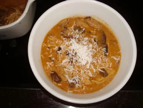 3-Pilz-Rote-Curry-Kokos-Hühnchensuppe