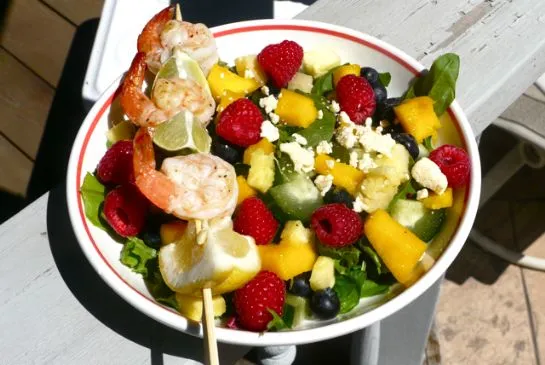 Zitronen- und Limetten-Garnelenspieße