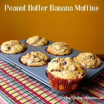 Erdnussbutter-Bananen-Muffins