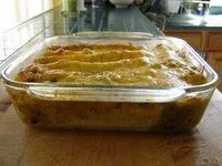 Einfache Enchiladas mit grünem Chili und Hähnchen