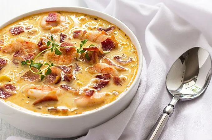 Bacon-Garnelen-Chowder
