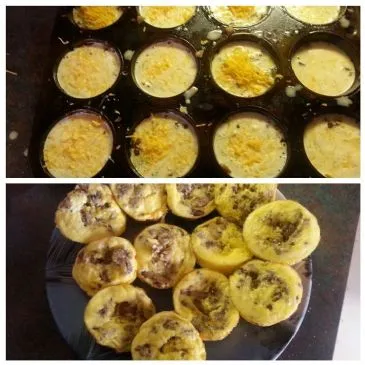 Low Carb Wurst- und Käse-Mini-Omlettes