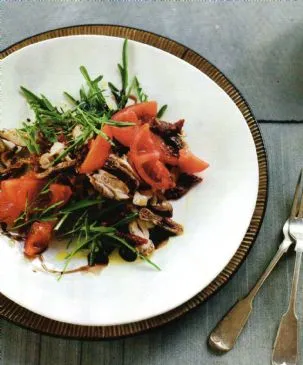 Zimt-Hähnchen mit Tomaten-Feigen-Salat