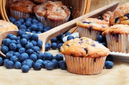 Doppelte Blaubeer-Muffins