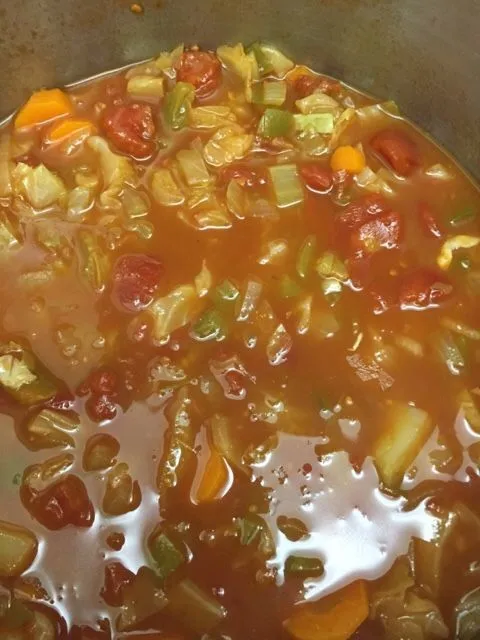 Kalorienarme Kohl-Gemüsesuppe