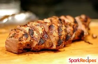 Knoblauch Lendenbraten mit wenig Fett