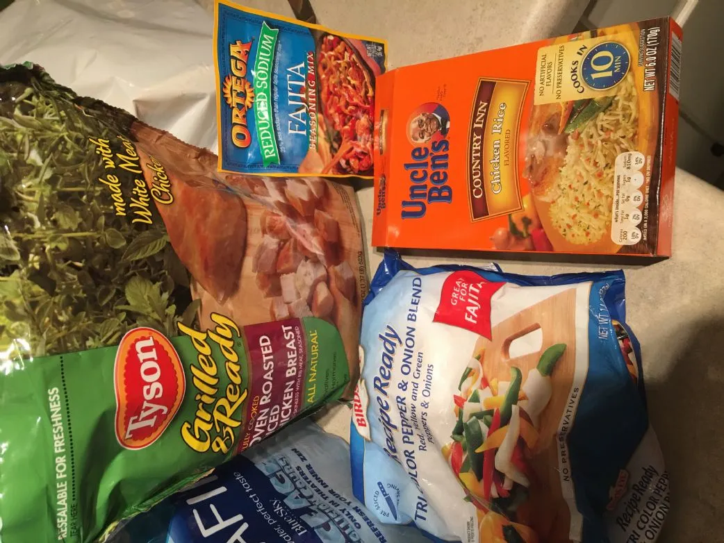 Hühnchen und Reis Fajitas