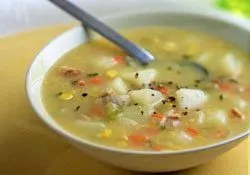 Käse-Kartoffel-Mais-Schinken-Eintopf