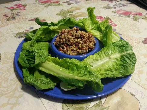 Gegrillter Lachs und Bohnensalat