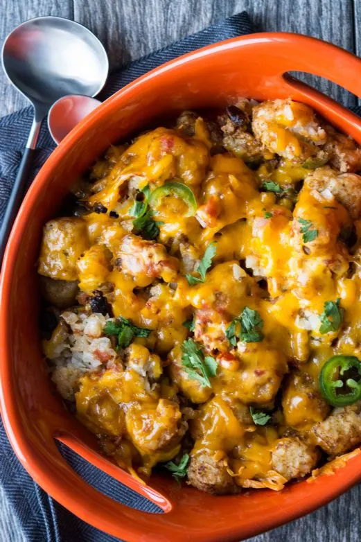 Vegetarischer Tater-Tot-Auflauf