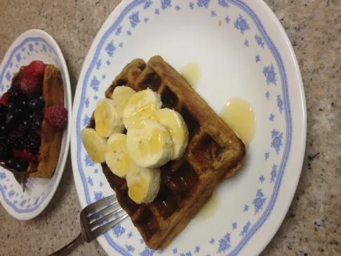 Vollkorn-Schokoladen-Bananen-Protein-Waffeln