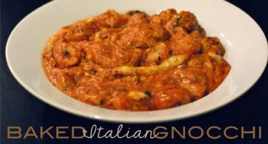 Italienische gebackene Gnocchi