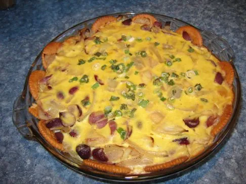 Rote Perlzwiebel-Torte mit "Einfacher" Kruste