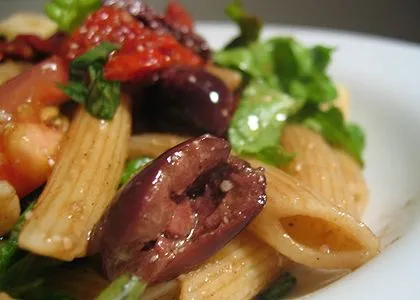 Garnelen-Pasta Siciliana