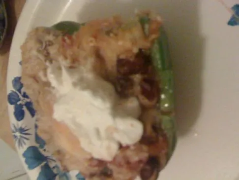 Einfache Gemüse gefüllte Paprika