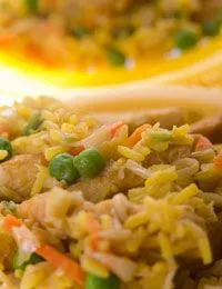 Schneller herzhaft Reis