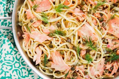 Linguine mit geräuchertem Lachs