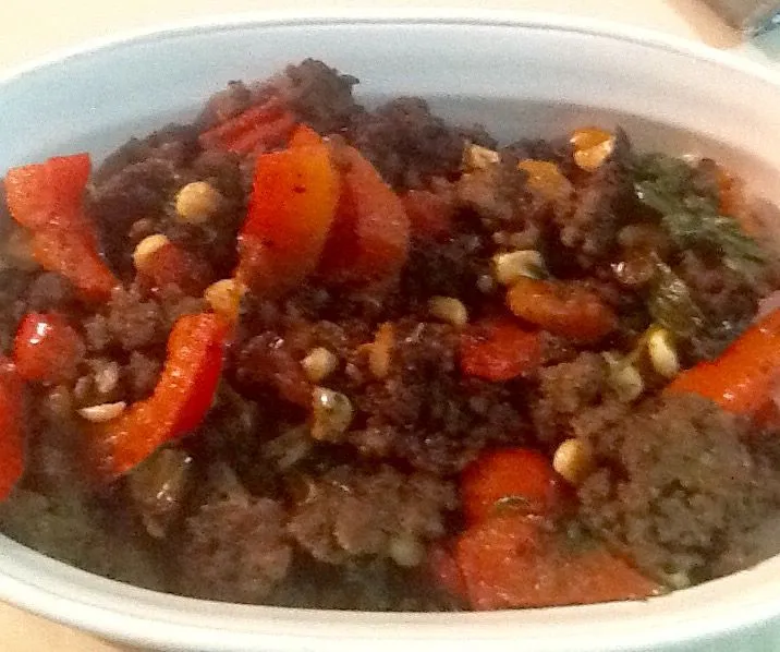 Rinderhack-Gemüse-Rührei - glutenfrei