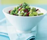 Edamame mit Cranberries, Feta und Basilikum